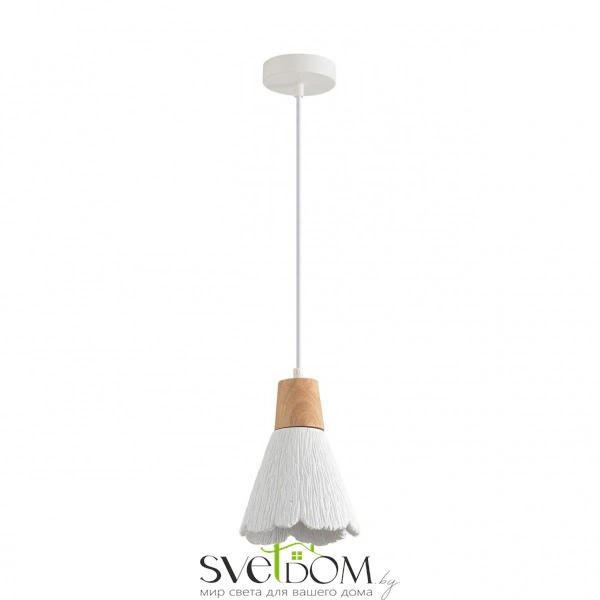 8352/1B SUSPENTIONI LN26 325 белый/бежевый, металл/дерево/цемент Подвес E27 60W 220V EOLIANA