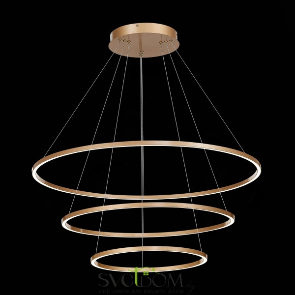 ST605.203.114 Cветильник подвесной SMART ST-Luce Золотистый/Белый LED 1*114W 2800-6500K Подвесные светильники