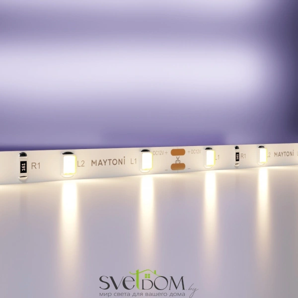 Светодиодная лента 12В 2835 4,8Вт/м 3000K 5м IP20 5мм 20007