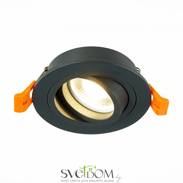 ST251.418.01 Св-к встр. Черный GU10 1*50W  IP20 L90xW90xH27 220V Без ламп Встраиваемые светильники