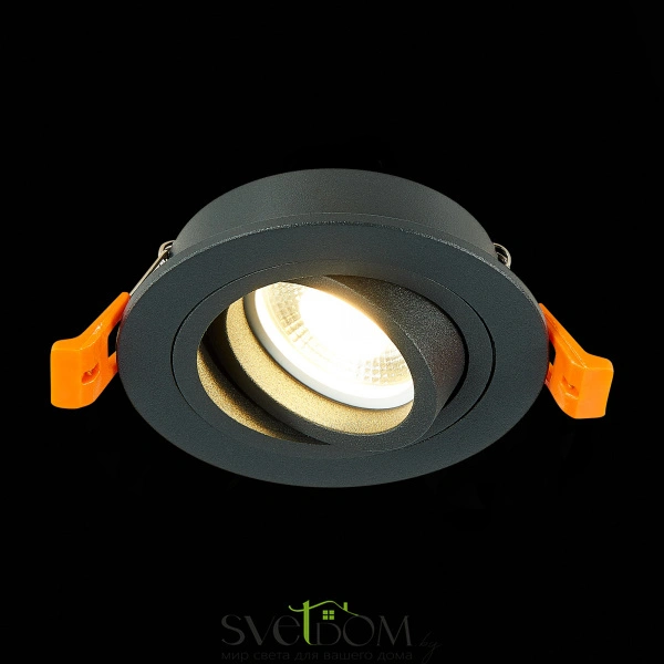 ST251.418.01 Св-к встр. Черный GU10 1*50W  IP20 L90xW90xH27 220V Без ламп Встраиваемые светильники