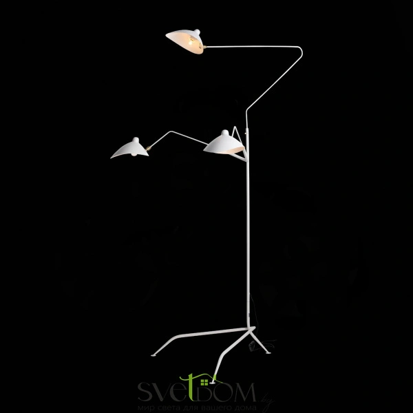 SL305.505.03 Торшер ST-Luce Белый/Белый E27 3*60W SPRUZZO