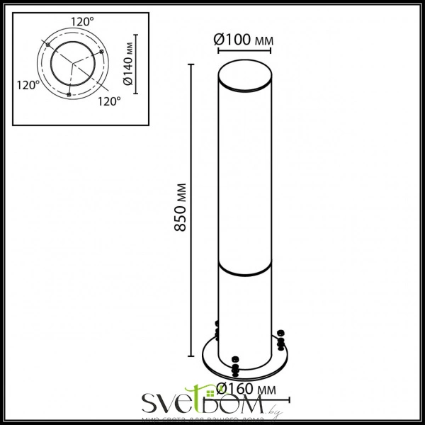 7180/22GL NATURE ODL26 663 светильник коричневый/акрил/металл IP65 LED 22W 2500Лм 3000K 281° 220-240V CORTENA