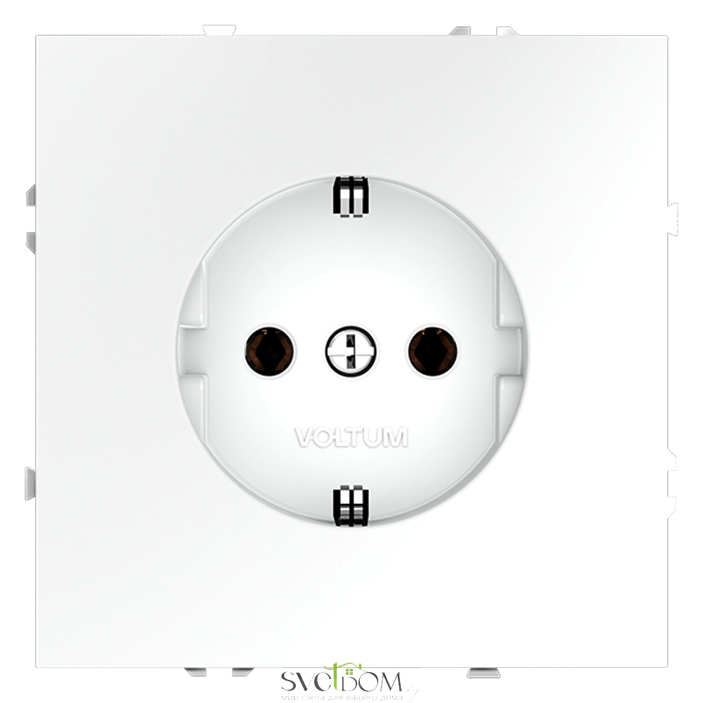 Розетки электрические с заземлением Voltum S70 VLS040102  Voltum VLS040102