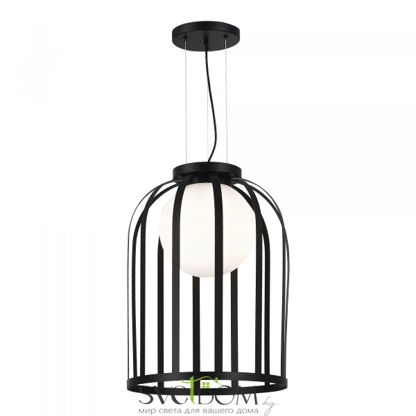 SL6129.403.01 Светильник подвесной ST-Luce Черный/Белый E27 1*60W NORDIC