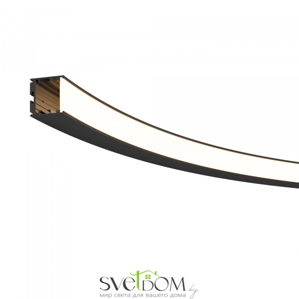 Радиусный профиль 35x35 Ø1500мм внутренний 1/4 круга черный ALM-3535R-B-IN-90°-1.5M