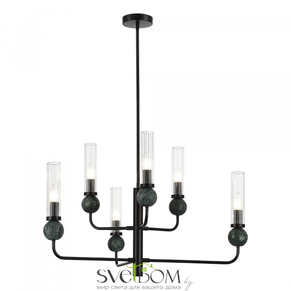 SL1244.403.06 Светильник подвесной ST-Luce черный/прозрачный E14 6*40W MEDEA