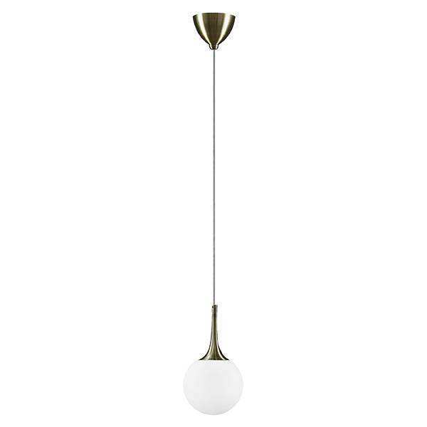 Lightstar 813011 Подвес GLOBO 1х40W E14 electroplating bronze/white