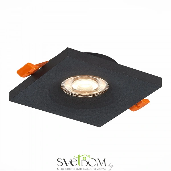 ST205.418.01 Св-к встр. Черный GU10 1*50W  L94xW94xH27 220V Без ламп Встраиваемые светильники