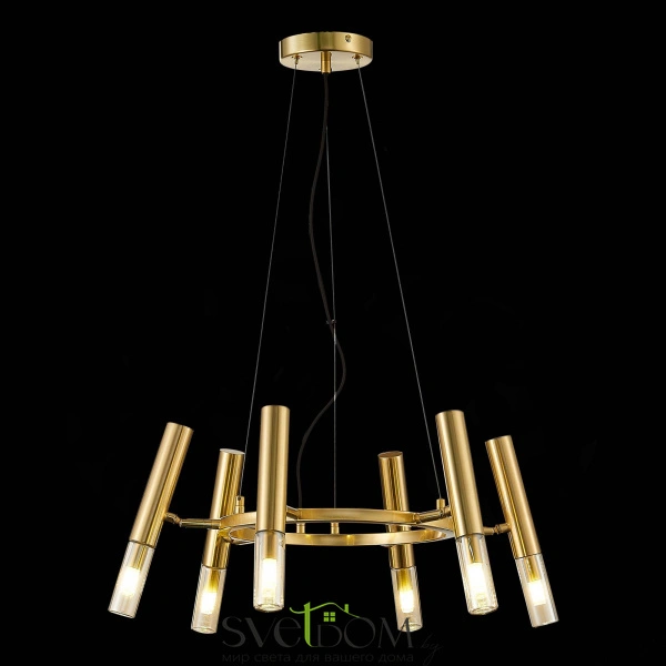 SL1236.203.06 Люстра подвесная ST-Luce Золотистый/Коньячный, Золотистый G9 6*5W ECLIP