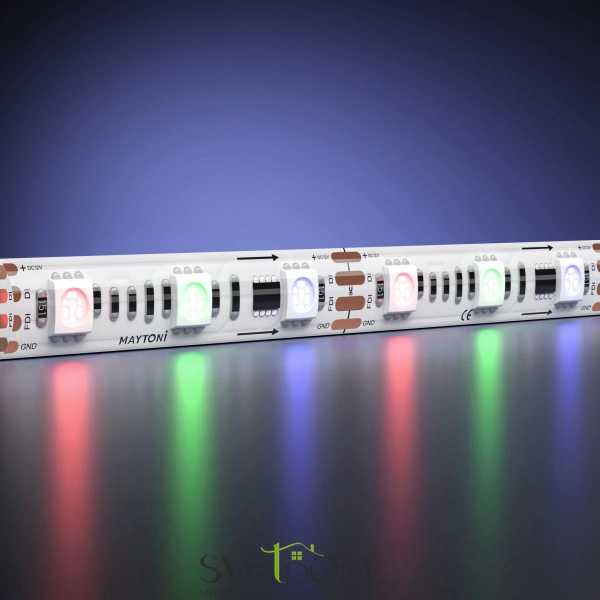 Светодиодная лента 12В 5050 14,4Вт/м RGB 5м IP 65 201243