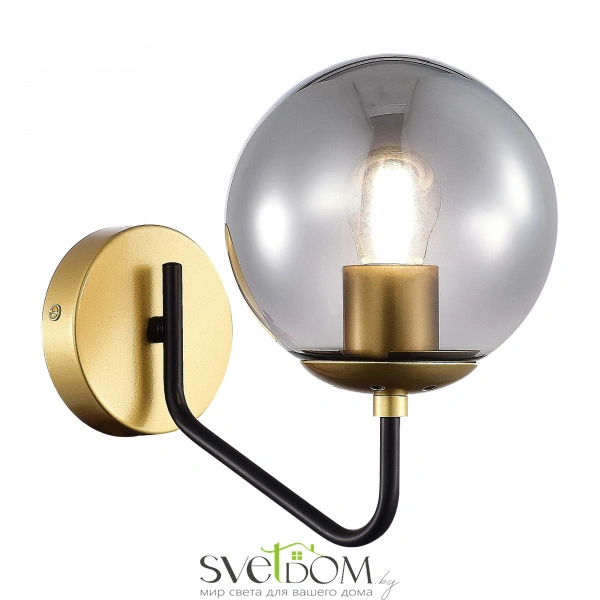 SLE1097-301-01 Светильник настенный Матовое золото/Дымчатый E27 1*60W SCORZE