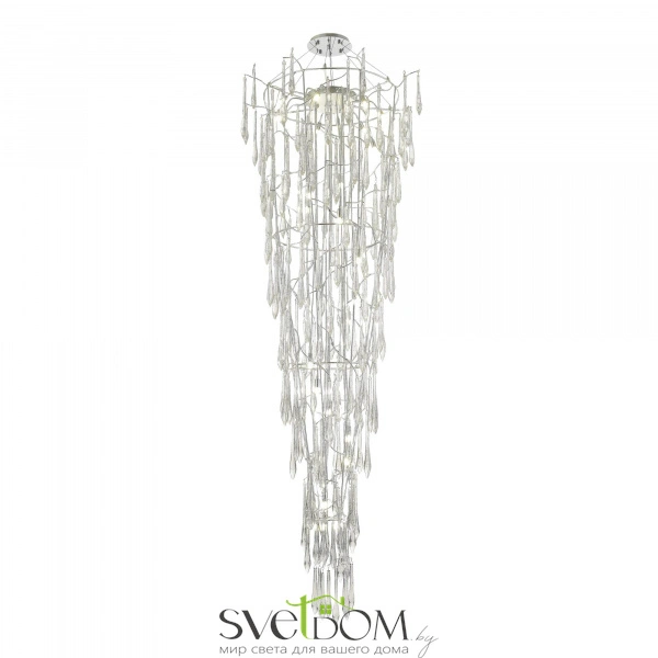 SL1660.103.25 Светильник подвесной ST-Luce Хром/Хром, Прозрачный G9 25*5W 4000K TEARDROPS