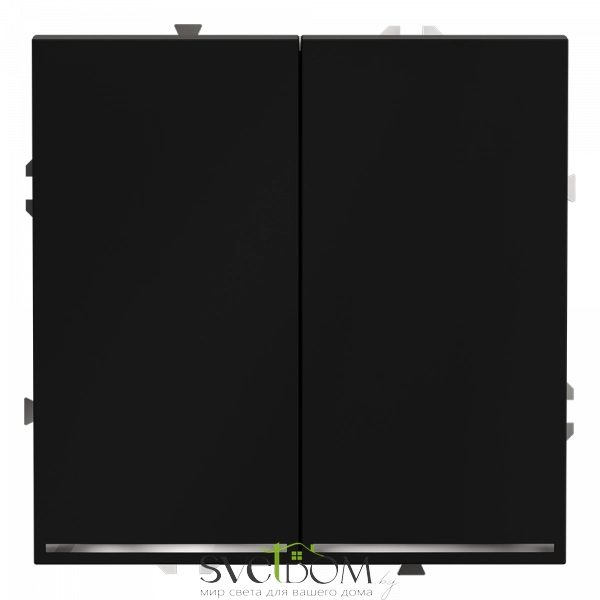 Выключатель двухклавишный с подсветкой Voltum S70 VLS020208  VLS020208 Voltum