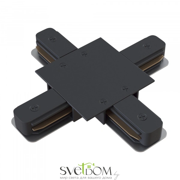 Коннектор Х-образный Unity встраиваемый черный TRA002CX-11B