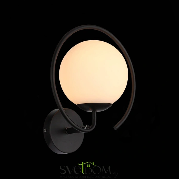 SL418.401.01 Светильник настенный Черный/Белый E27 1*60W GALIO