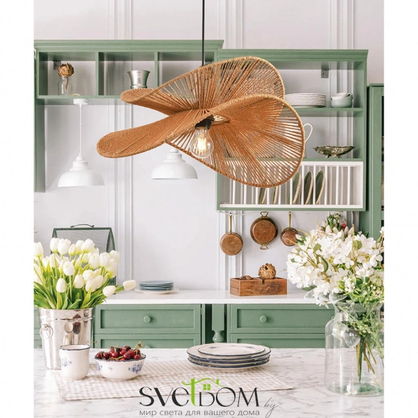 8381/1 ECO LN26 320 черный/бежевый, металл/джутовый шнур Подвес E27 40W 220V ROPE