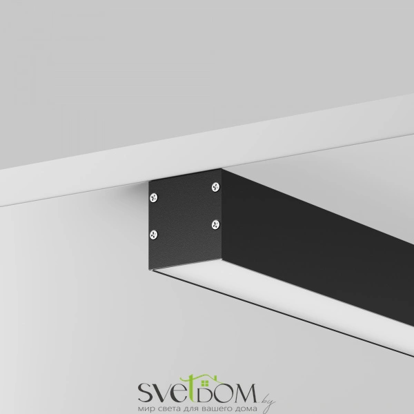 Алюминиевый профиль накладной-подвесной 35x35 (Черный, 3 м), ALM-3535BT-B-3M 633004