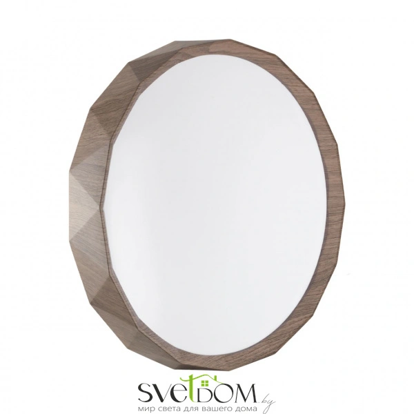 7637/DLN BASICA SN 169 Светильник пластик/кор. под дер LED 48Вт 3000/4000/6000К D385 IP43 CCT ZIF WOOD