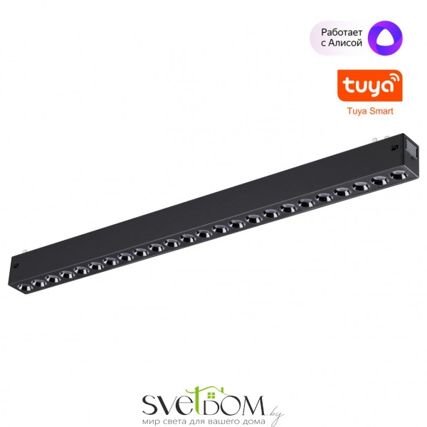359933 PORT NT25 210 черный Трековый св-к диммир. со сменой цв.температуры, пульт ДУ/Tuya Smart Life IP20 LED 24W 3000-6000K 90-240V VECTOR