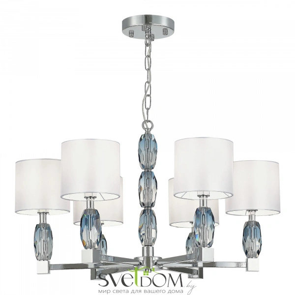 SL1759.103.06 Люстра подвесная ST-Luce Хром, Голубой/Белый E14 6*40W LINGOTTI