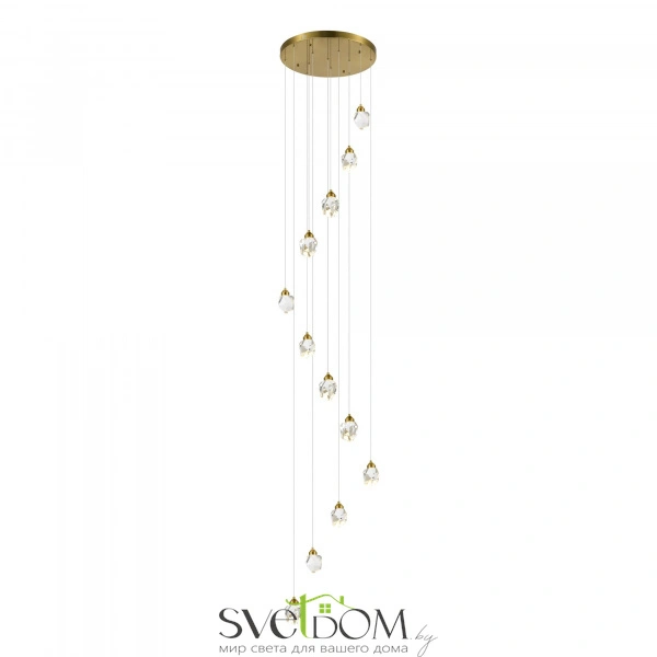 SL6114.203.12 Светильник подвесной ST-Luce Золотистый/Прозрачный LED 12*3W 3000K CASCATO