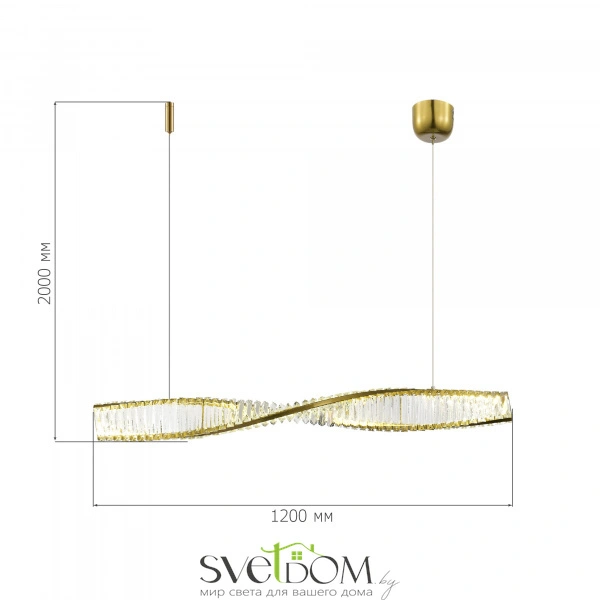 SL6205.323.01 Светильник подвесной ST-Luce Латунь/Прозрачный LED 1*25W 4000K ELICA