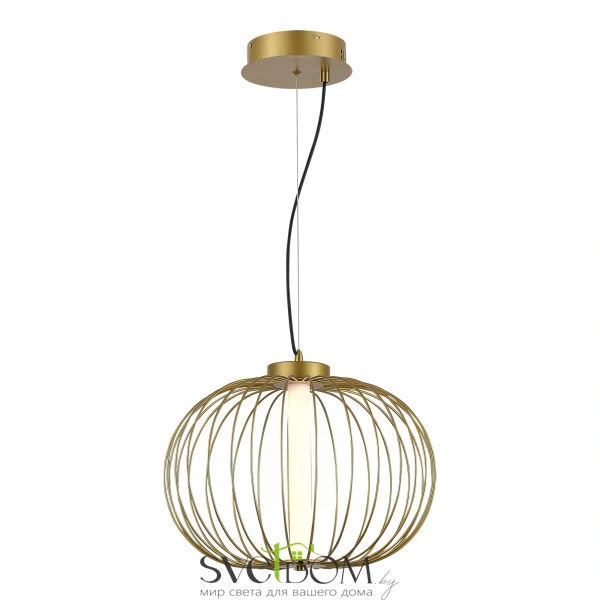 SL6124.203.01 Светильник подвесной ST-Luce Золотистый/Золотистый LED 1*10W 3000K SLICE