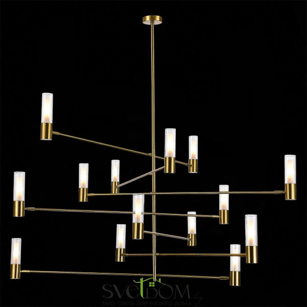 SL1239.303.14 Люстра потолочная ST-Luce Латунь/Белый, Прозрачный G9 14*5W 4000K VITRA