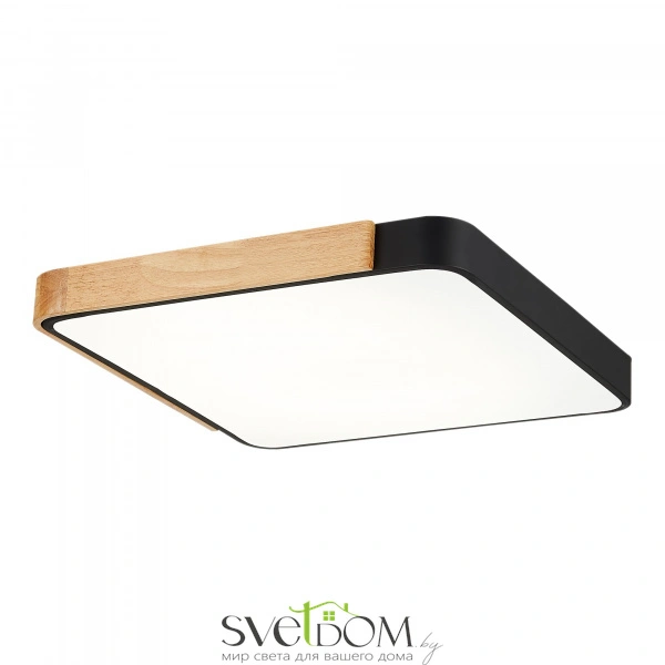 SLE201242-01 Светильник потолочный Черный, Светлое дерево/Белый LED 1*42W 3000K/4000K/6000K FESTA