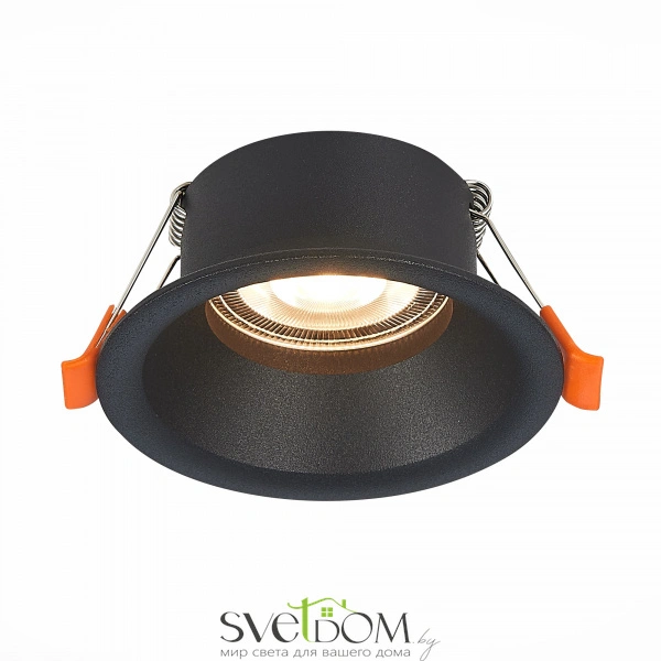 ST201.408.01 Св-к встр. Черный GU10 1*50W  D89xH40 220V Без ламп Встраиваемые светильники