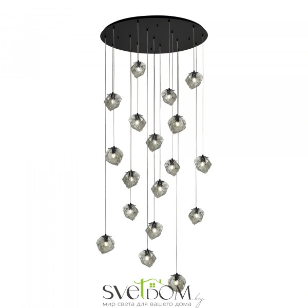 SL1175.403.18 Светильник подвесной ST-Luce Черный/Серо-зеленый E14 18*40W PORTICI