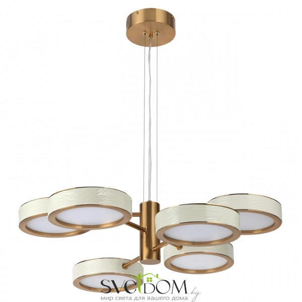 5450/99L L-VISION ODL_EX26 019 молочный/античная бронза/металл/керамика/хрусталь/акрил Подвес LED x 99W 2000К/3000K/4000K/переключ. RIVIERA