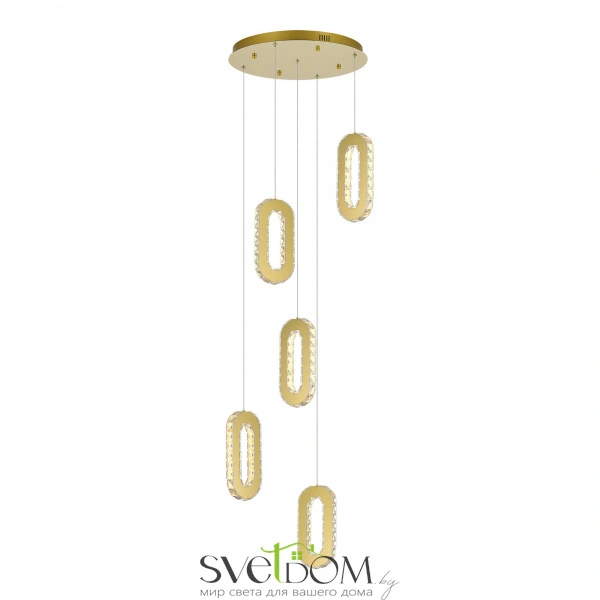 SL6506.203.05 Светильник подвесной ST-Luce Золотистый/Золотистый, Прозрачный LED 5*9W 3000K ALLUNGO