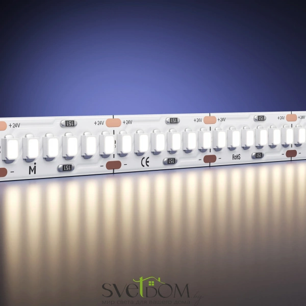 Светодиодная лента Ultra 24В 2835 19,2Вт/м 3000K 5м IP 20 201215