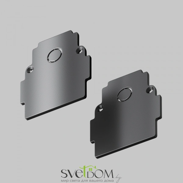 Заглушка торцевая 2шт Gravity встраиваемый черный TRA010EC-42B