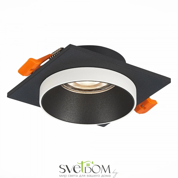 ST206.418.01 Св-к встр. Черный GU10 1*50W  L92xW92xH38 220V Без ламп Встраиваемые светильники