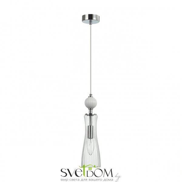 8268/1A NEOCLASSI LN26 160 хром/белый/прозрачный,  металл/керамика/стекло Подвес Е14 1*40W 220V EMILY