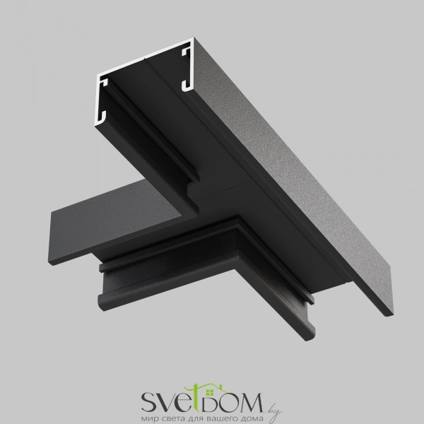 Т- образный коннектор накладной Basity, черный TRA172CT-11B