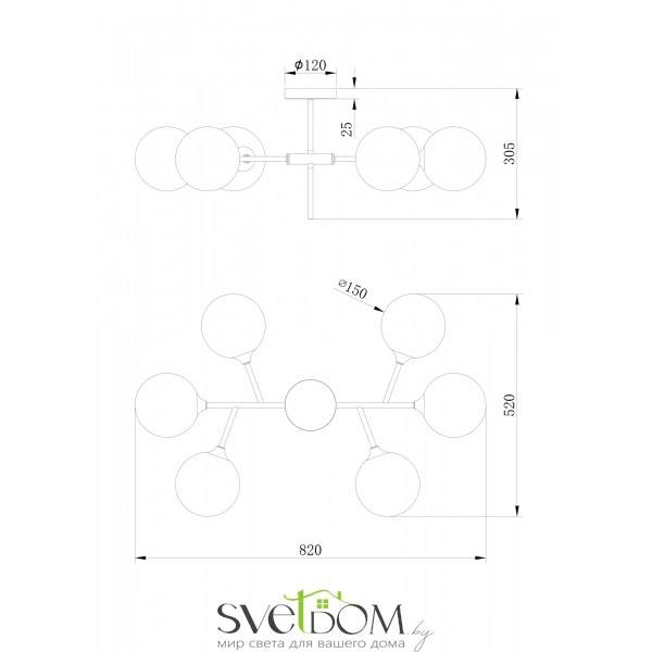 Люстра Freya FR5115PL-06BZ1