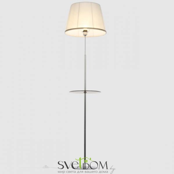 Citilux Линц CL402970T Торшер хром со столиком и белым абажуром