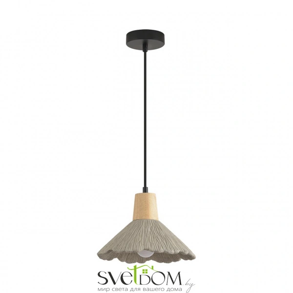 8351/1A SUSPENTIONI LN26 326 черный/серый/бежевый, металл/дерево/цемент Подвес E27 60W 220V EOLIANA