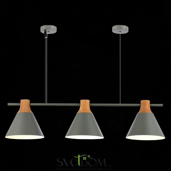SLE125113-03 Светильник подвесной Серый/Серый, Светлое дерево E14 3*40W MODICA