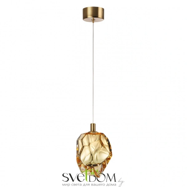 7111/4LB L-VISION ODL25 Подвесной светильник  бронзовый/янтарное стекло/металл IP20 LED 4W 300Лм 3000K 200° 220V GEMME