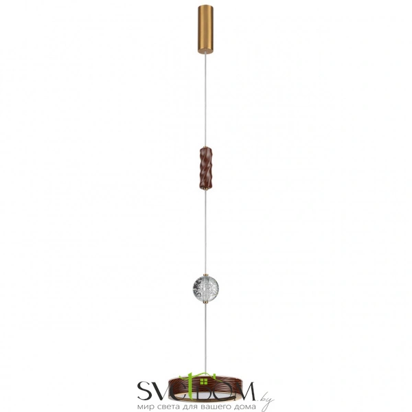 5450/32LB L-VISION ODL_EX26 015 коричневый/античная бронза/металл/керамика/хрусталь/акрил Подвес LED x 32W 2000К/3000K/4000K/переключ. RIVERA