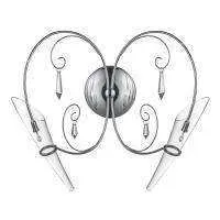 Lightstar 755624 Бра SCARABEO 2х35W G4 12V ХРОМ хрусталь+стекло