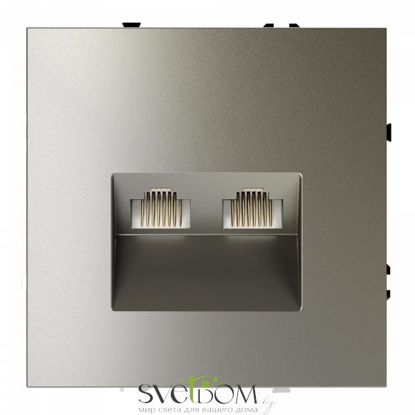 Розетка компьютерная двойная Voltum S70 VLS060204 