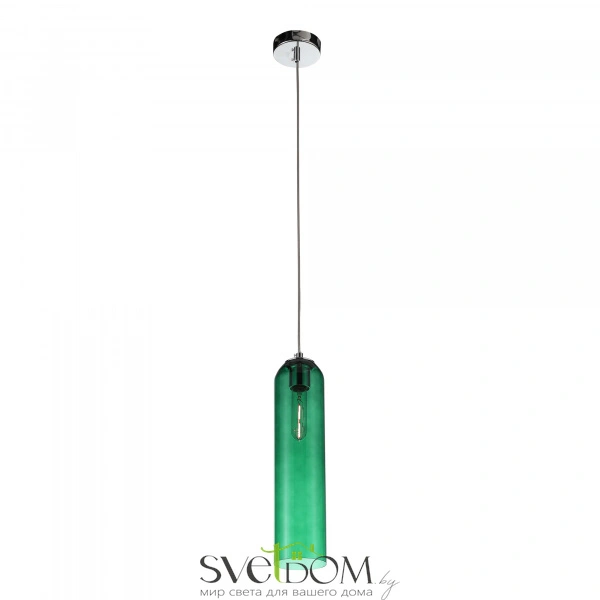 SL1145.183.01 Светильник подвесной ST-Luce хром/зеленый E27 1*60W CALLANA