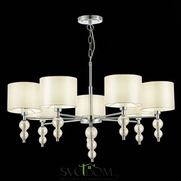 SLE105703-07 Светильник подвесной Хром/Светло-бежевый E14 7*40W RAMER