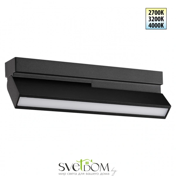 359766 OVER NT25 398 черный Светильник накладной с перекл. цв. температуры IP20 LED 12W 180-265V 2700К/3200К/4000К EOS